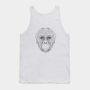 Orangutan Essence: Geometric Line Art Interpretation Tank Top